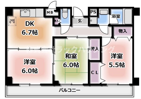 フレアコートコスモの物件間取画像